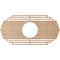 Ekena Millwork Chrysler Wood Fretwork Pierced Ceiling Medallion, Alder, 36"W x 18"H x 9 1/2"ID x 3/8"T CMWP36X18X0375CSAL - alternate 4